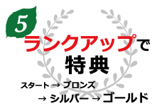 会員ランクがアップすると特典がもらえる