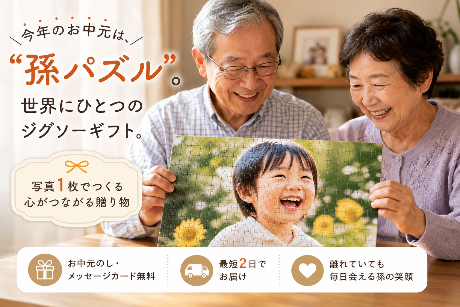 写真一枚でつくる、お中元ギフト