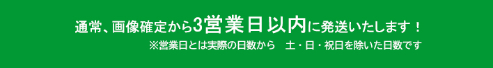 画像確定から3営業日以内に発送