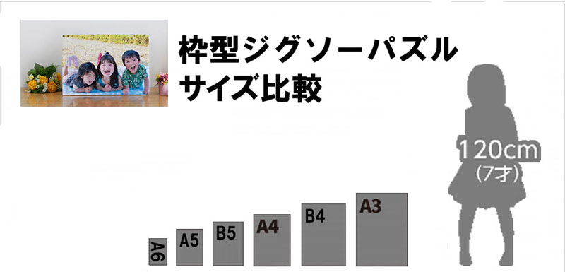 枠型ジグソーパズルサイズ比較