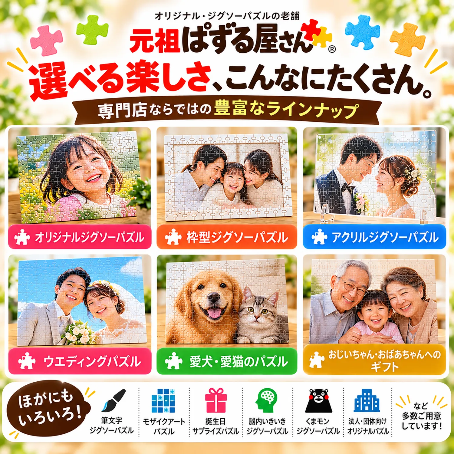 選べる楽しさ、こんなにたくさん。
